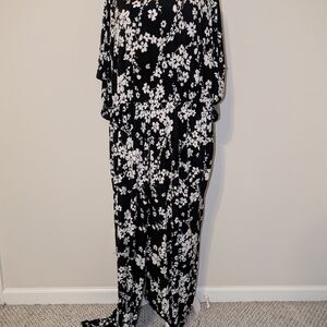 Lane Bryant Monochrome Floral Jumpsuit